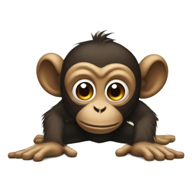 Monkey crawling on the floor sticker