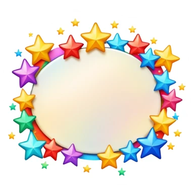 colorful banner with stars sticker