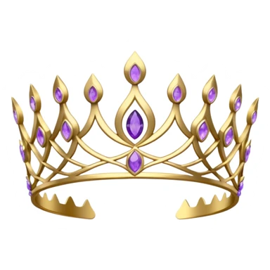 Elvish Tiara-crown with lilac flowers and amethyst crystals adorning it  sticker