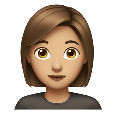 Short brown hair girl sticker