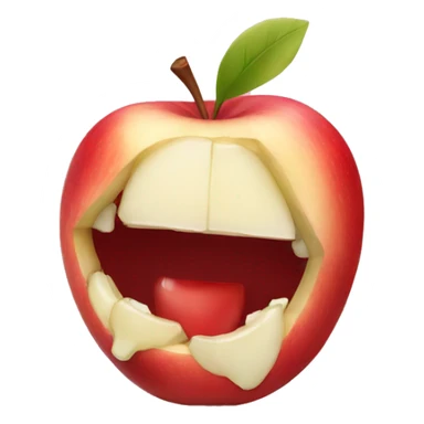Apple bite sticker