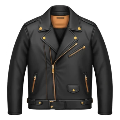 Black leather jacket with black shirt  sticker