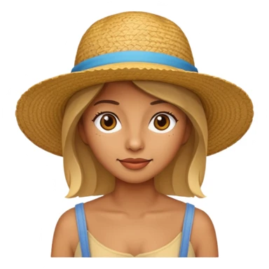 Straw Hat Woman sticker