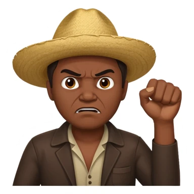 Angry Mexican dude with fist up sticker