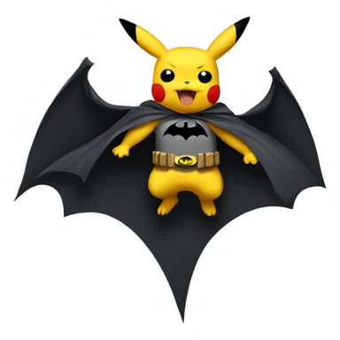 Pikachu dressed as Batman  sticker