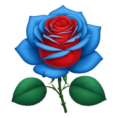 rose shape flower, no stem, now make it a 100% blue, 9.8% green, 0% red,  sticker
