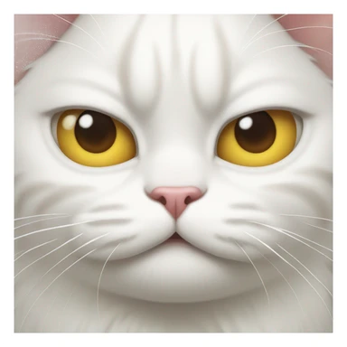Angry white cat sticker