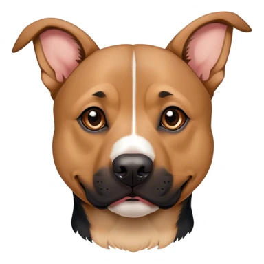 Pit bull/german shepherd mixed dog colored like a German shepherd with floppy ears sticker