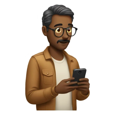 man completely distracted on his phone sticker