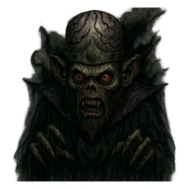 Mojo Jojo from Powerpuff Girls, reimagined in a scary, horror-inspired style, with exaggerated villainous features and a haunting presence, dark and eerie atmosphere sticker