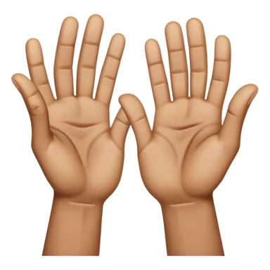 begging hands, palms up sticker