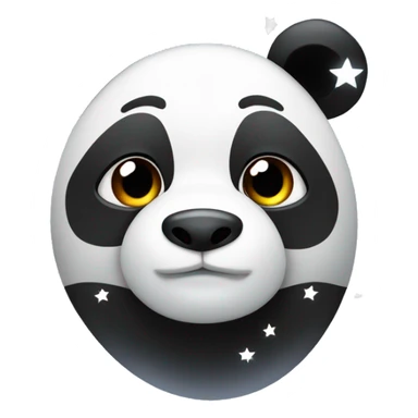 Oso panda con estrellas en los ojos sticker