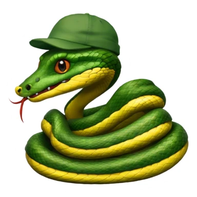 Snake with a cap  sticker
