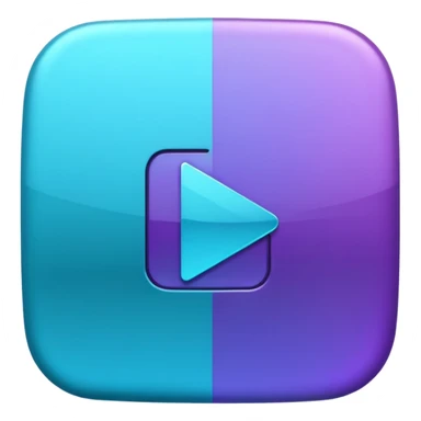 Purple and Cian Symbol youtube app sticker
