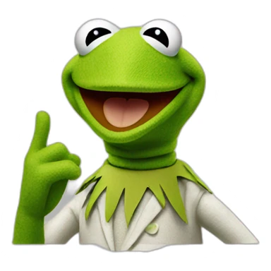 Kermit the frog shaka sticker