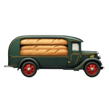 Art Deco Very long 1937 bread truck side view  sticker