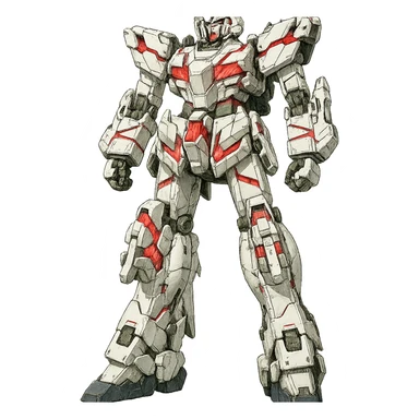 Full-height Gundam RX-0 Unicorn sticker
