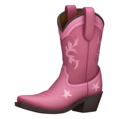 Girly square toed cowboy boots sticker