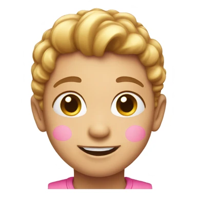 Loving emoji pink sticker