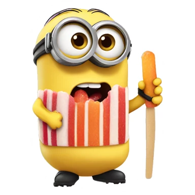 Minion eating popsicle sticker