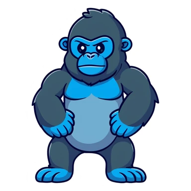 Blue gorilla sticker