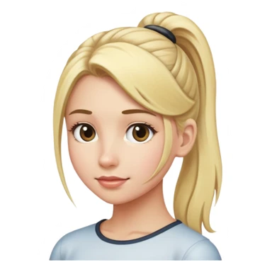 ragazza bionda con la coda  sticker