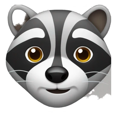 Raccoon face sticker