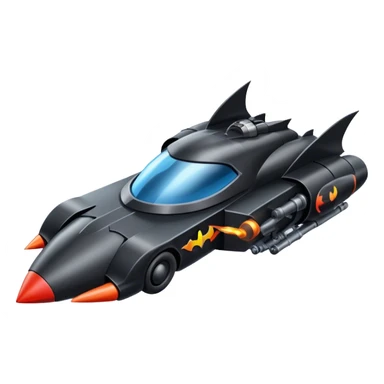 batmobile in rocket ship boom! sticker