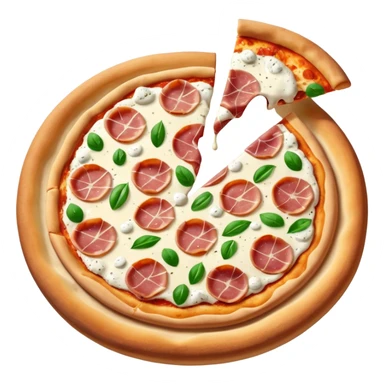 pizza con prosciutto crudo e stracciatella  sticker