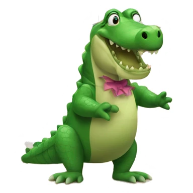 alligator performing in a circus sticker
