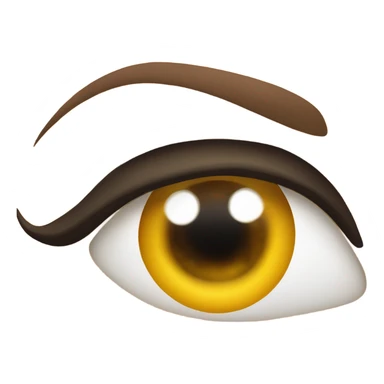 Rolling eyes with lashes sticker