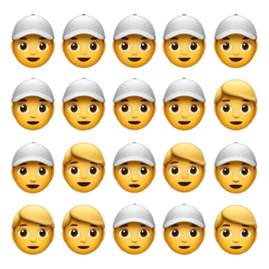 “Create a set of simple, cute, flat-style emojis themed around golf.  Designed in classic emoji style, consistent and expressive.” sticker