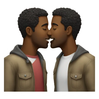 Two guys kissing sticker