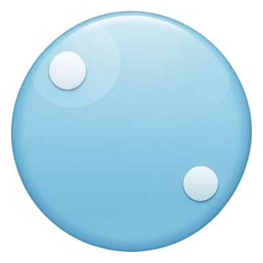 light blue color spot, simple round dot sticker
