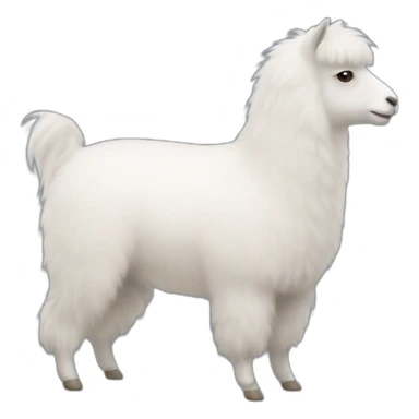 White alpaga body sticker