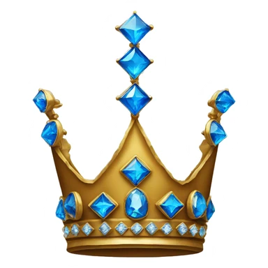 Crown with blue jewels sticker