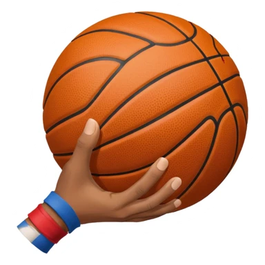 generate a throwing basket ball hand position sticker