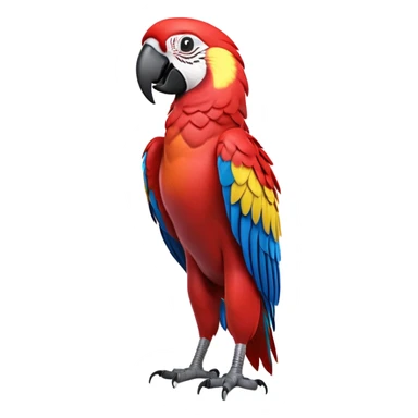 cinematic-macaw-realistic-full-body-standing-emoji,-vibrant-feathers-glowing-with-rich-reds,-blues,-and-yellows,-head-tilted-dramatically,-curved-black-beak-gleaming,-piercing-dark-eyes-exuding-confidence,-simplified-yet-realistic-focused-features,-highly-detailed,-glowing-with-an-almost-sarcastic-glow

 sticker
