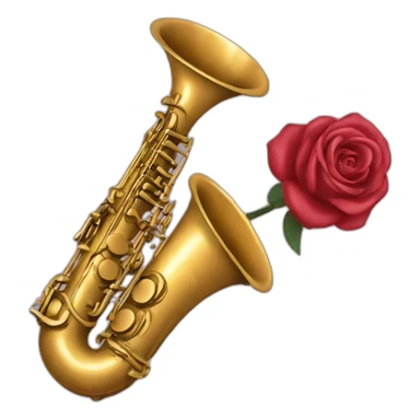 Roses and saxophones sticker