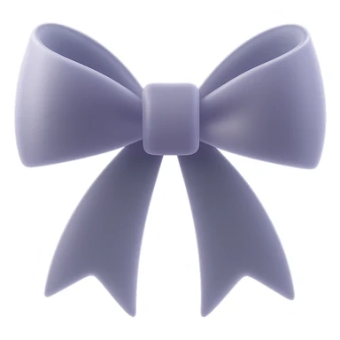 stylized lavender bow with gentle curves and matte glass effect sticker