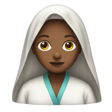 brown hair girl wearing robe sticker