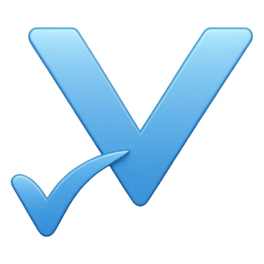 Verificación azul con un chulito blanco  que el emoji s|a sticker