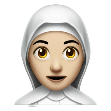 Evil nun from the horror movie The Nun. Face only. sticker