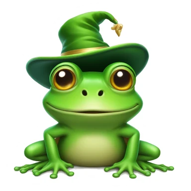 Frog with magic hat sticker