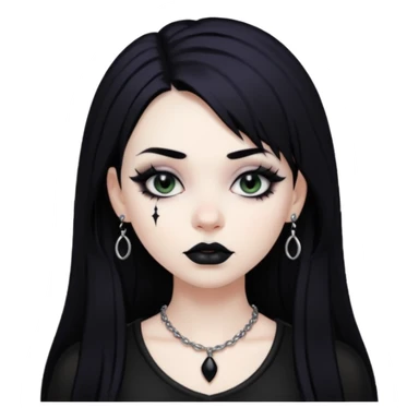 Goth pierced girly girl sticker