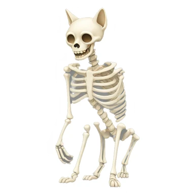 cat skeleton sticker