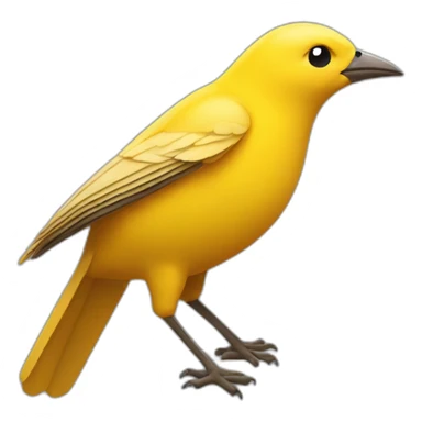 Yellow Triangular Bird sticker