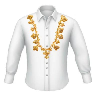 White shirt with ornaments  sticker