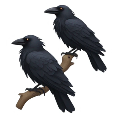 Three crows sticker