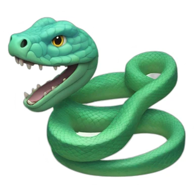 Serpent bleu énervé sticker